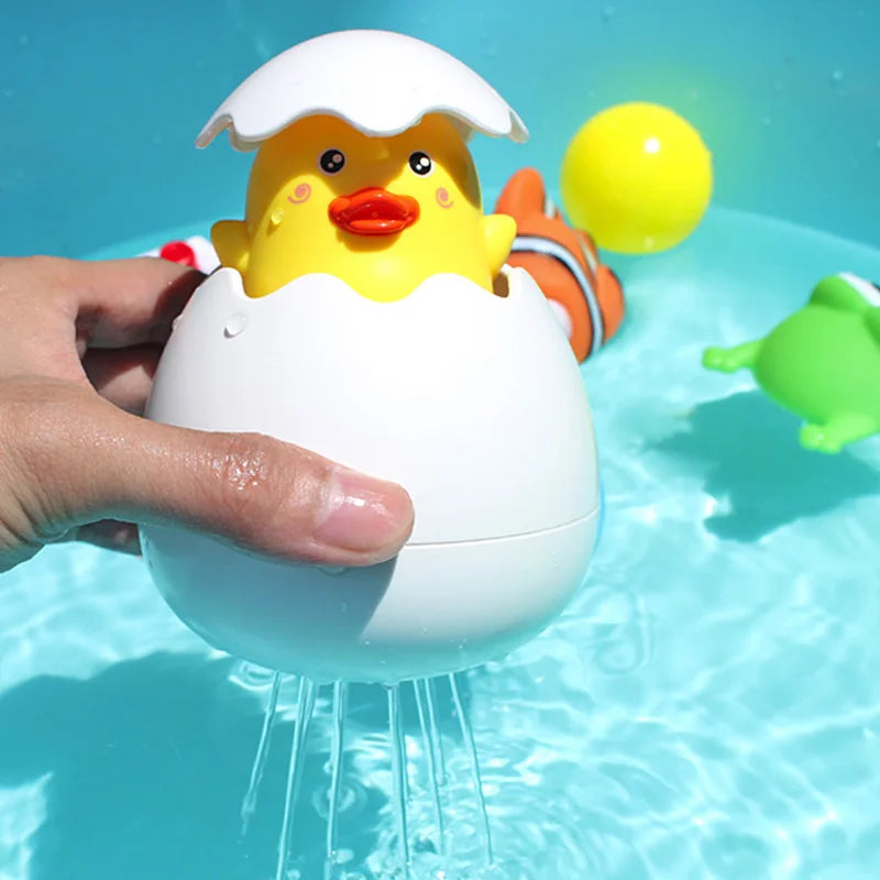 Cute Duck Penguin Egg Bathing Water Spray Toy